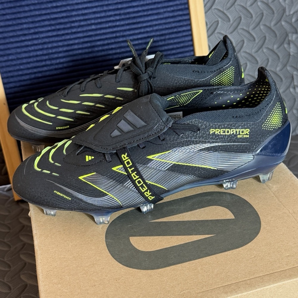 Adidas Predator Elite‎ FG Stealth Pack Men Size 6.5 / Women Size 7.5 Cleats New!